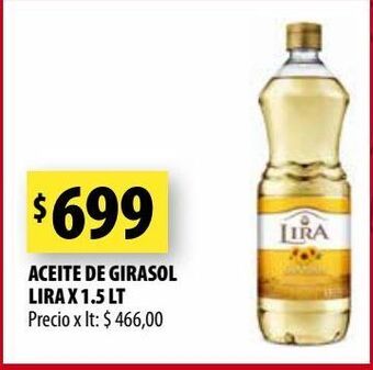 Punto Mayorista Aceite de girasol lira x 1.5 lt oferta