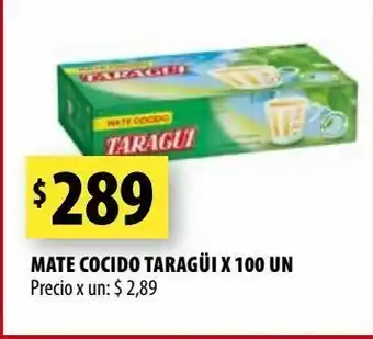 Punto Mayorista Mate cocido taragüi x 100 un oferta
