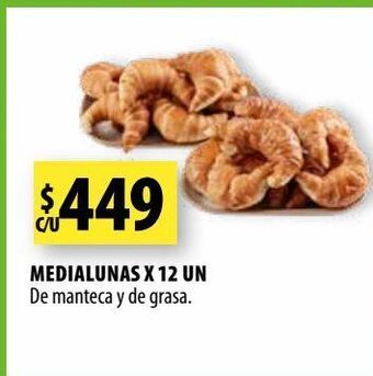 Punto Mayorista Medialunas x 12 un de manteca y de grasa. oferta