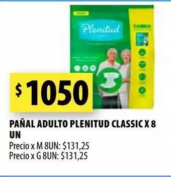 Punto Mayorista Pañal adulto plenitud classic x 8 un oferta