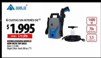 Punto Mayorista Hidrolavadora modelo abw-wcw-70p anlu oferta