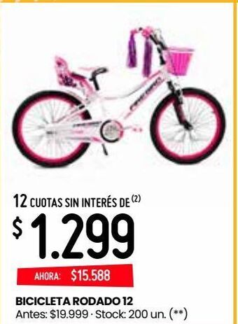 Changomas Bicicleta rodado 12 oferta