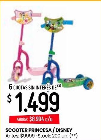 Changomas Scooter princesa / disney oferta