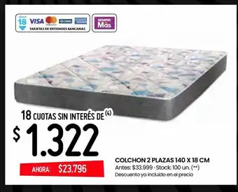 Changomas Colchon 2 plazas 140 x 18 cm oferta