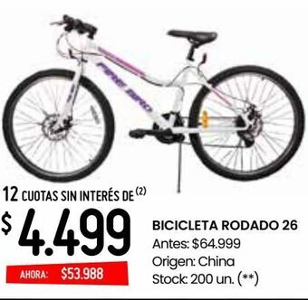 Changomas Bicicleta rodado 26 oferta
