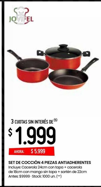Changomas Set de cocción 4 piezas antiadherentes oferta