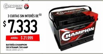 Changomas Batería champion oferta