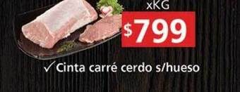 Supermercados Aiello Cinta carré cerdo s hueso oferta