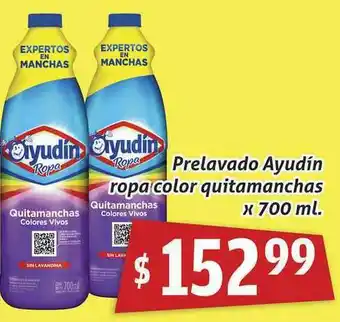 Gomez Pardo Prelavado Ayudín Ropa Color Quitamanchas x 700ml oferta