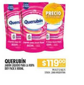 Pigmento Querubín Jabón Líquido Para La Ropa Doy Pack oferta