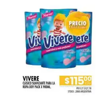 Pigmento Vivere Clásico Suavizante Para La Ropa Doy Pack oferta