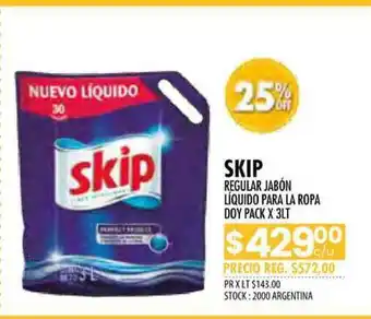 Pigmento Skip Regular Jabón Líquido Para La Ropa Doy Pack oferta
