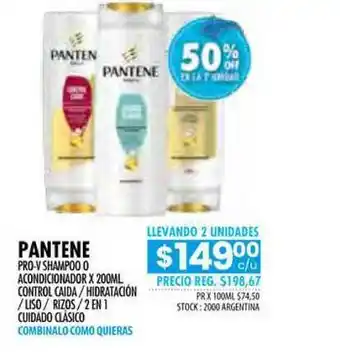 Pigmento Pantene Pro-v Shampoo O Acondicionador Control Caida Hidratación Liso Rizos 2 En 1 Cuidado Clásico oferta
