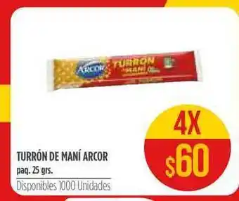 Supermercados Vea Turrón De Maní Arcor 25grs oferta