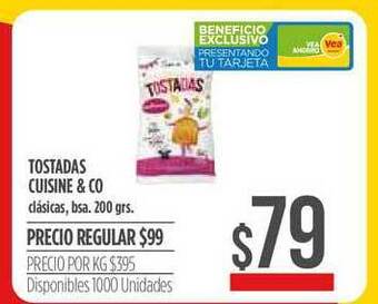 Supermercados Vea Tostadas Cuisine & Co oferta