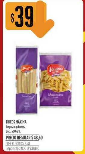 Supermercados Vea Fideos Máxima oferta
