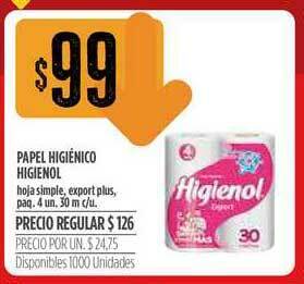 Supermercados Vea Papel Higiénico Higienol oferta