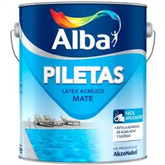 Pinturerías Rex Pintura piletas al agua celeste 4 lts alba oferta