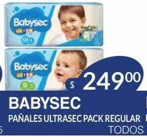 Masivos Babysec pañales ultrasec pack regular oferta