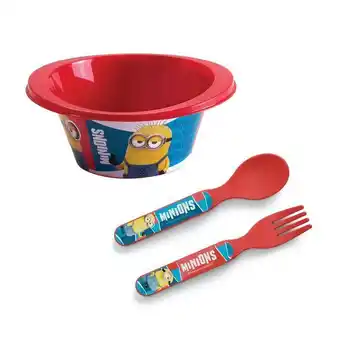Avon Set x2 minions - cubiertos + bowl oferta