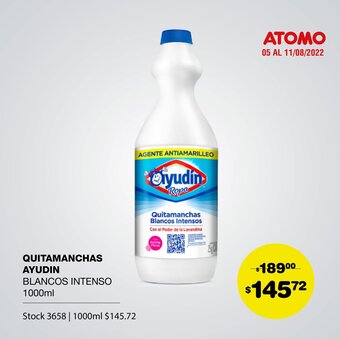 Atomo Conviene Ayudin Quitamanchas oferta