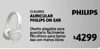 Cetrogar Auricular philips tah4105wt/00 on ear oferta