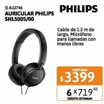 Cetrogar Auricular philips on ear shl5005/00 oferta