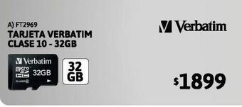 Cetrogar Tarjeta verbatim clase10 32gb + sd adapter uhsi v10 u1 oferta