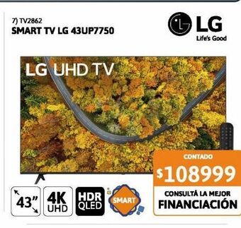 Cetrogar Smart tv lg 43" 43up7750 uhd 4k smartweb oferta
