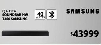 Cetrogar Soundbar hw-t400 2.0ch 40w samsung oferta