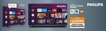 Cetrogar Smart tv 65" philips pud7906 uhd android oferta