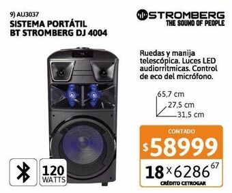 Cetrogar Sistema portatil bt stromberg dj 4004 120w oferta