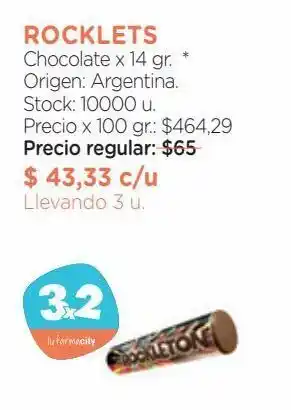 Farmacity Chocolate rocklets x 13,5 g oferta