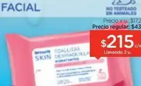 Farmacity Toallitas desmaquillantes farmacity skin hidratantes con agua micelar x 25 un. oferta