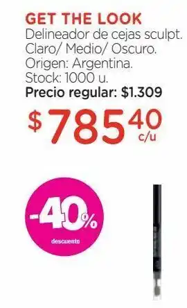 Farmacity Delineador de cejas get the look scupt natural brow liner oferta
