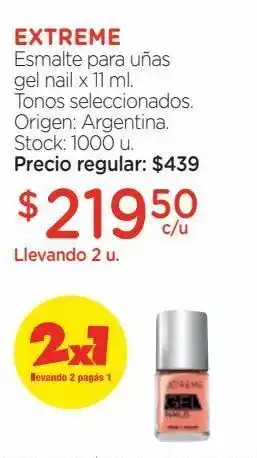 Farmacity Esmalte para uñas extreme gel nail x 11 ml oferta
