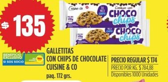 Supermercados Vea Galletitas Con Chips de Chocolate Cuisine & Co oferta