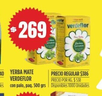 Supermercados Vea Yerba Mate Verdeflor oferta