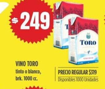 Supermercados Vea Vino Toro oferta