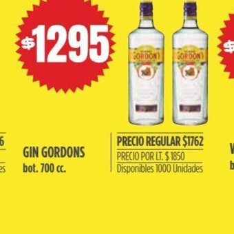 Supermercados Vea Gin Gordons oferta