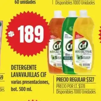 Supermercados Vea Lavavajillas Cif Detergente oferta