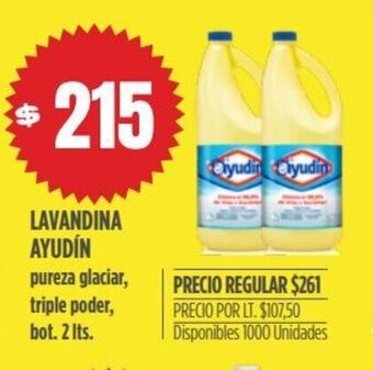 Supermercados Vea Ayudin Lavandina oferta