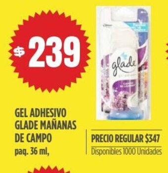 Supermercados Vea Gel Adhesivo Glade Mañanas de Campo oferta
