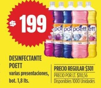 Supermercados Vea Poett Desinfectante oferta
