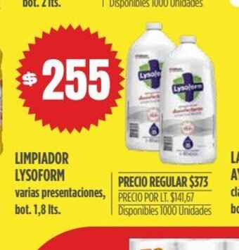 Supermercados Vea Lysoform limpiador oferta