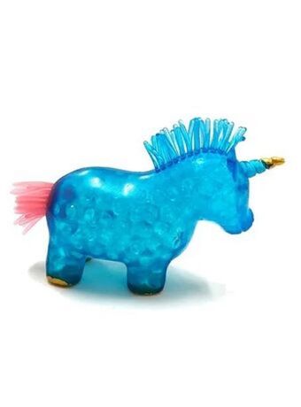 El Mundo del Juguete Muñequito squishy unicornio anti estrés celeste original oferta