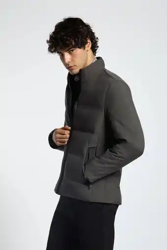 Campera inflable gris oscuro