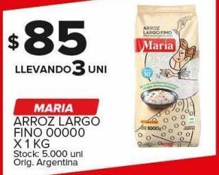 Carrefour Maxi Arroz largo maría x 1kg oferta