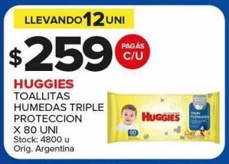 Carrefour Maxi Toallitas húmedas huggies x 80un oferta