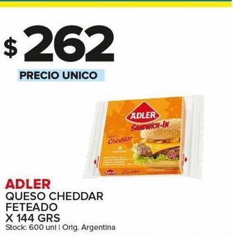 Carrefour Maxi Queso cheddar adler x 144g oferta